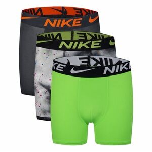 Nike Youth Boxer Briefs 3-Pack - Neon Green, Gray, Black
Size Small Youth